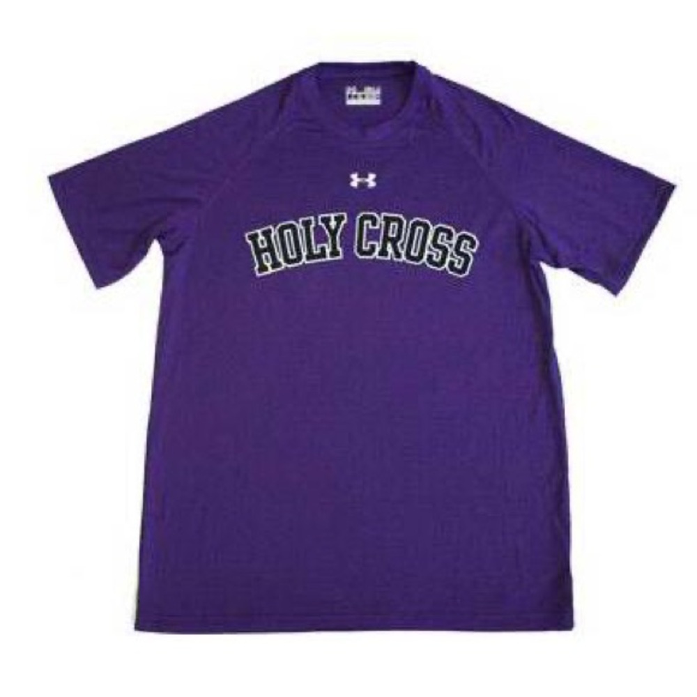 Under Armour Youth LOOSE Purple Large Logo Short Sleeve T Shirt